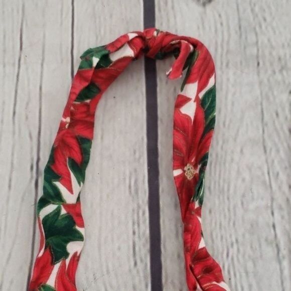 Vintage Handmade Ugly Christmas Party Fabric Necklace - Picture 4 of 7